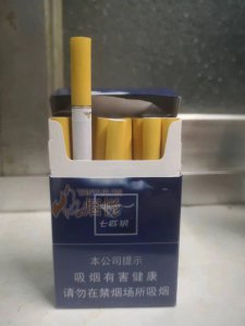 七匹狼香烟蓝盒图片